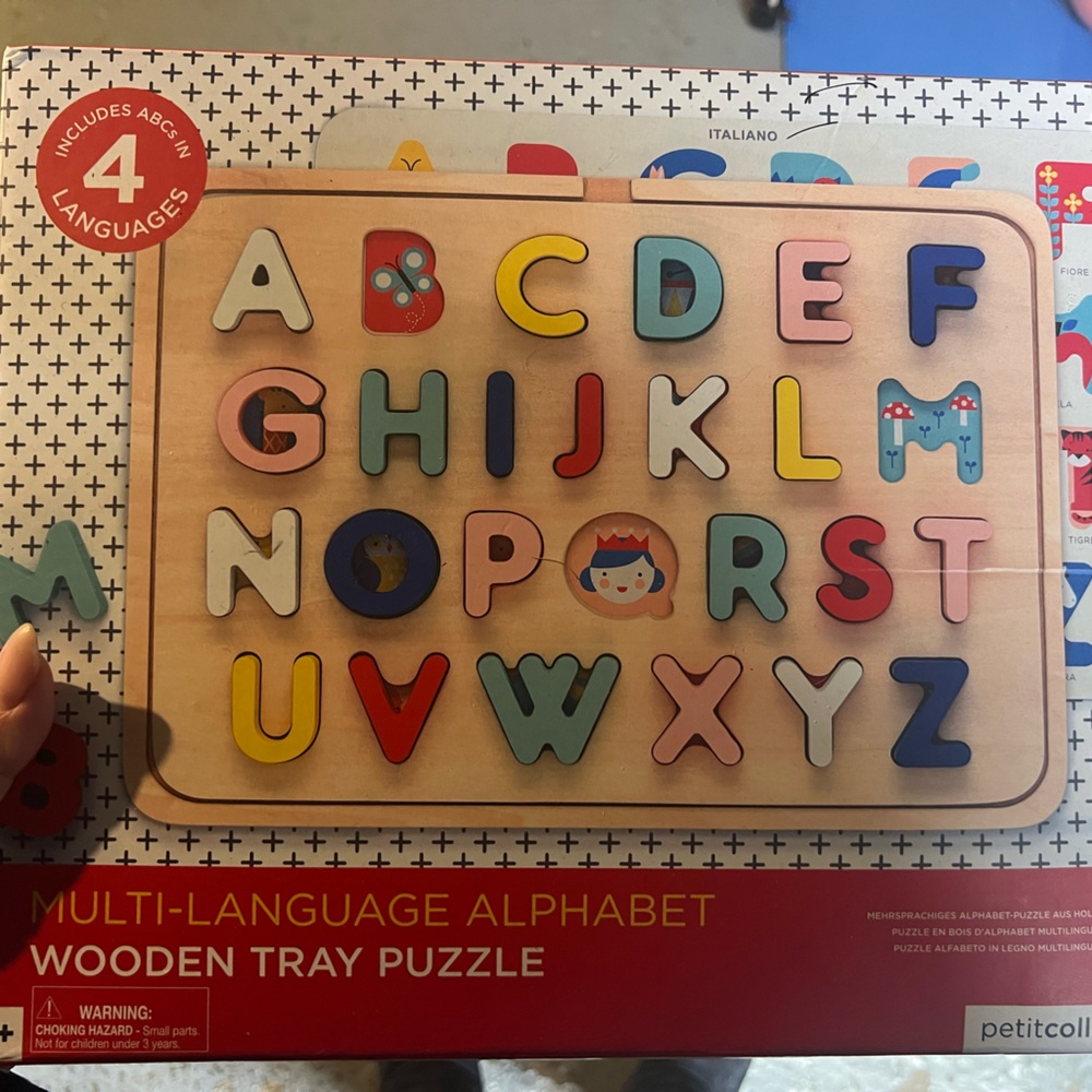 Multi-Language Wooden Alphabet Puzzle